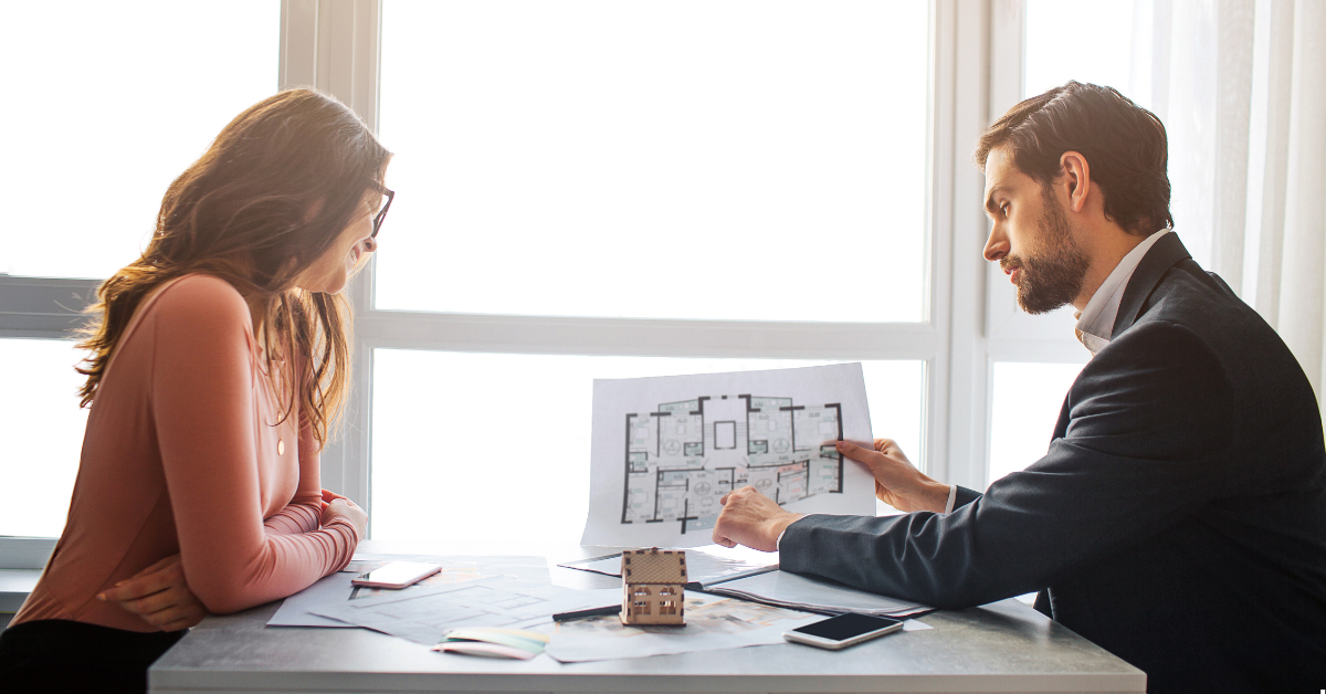 Managing SMSF Property Investment - A professional is showing property to a client on pages and there's a dummy home in the table