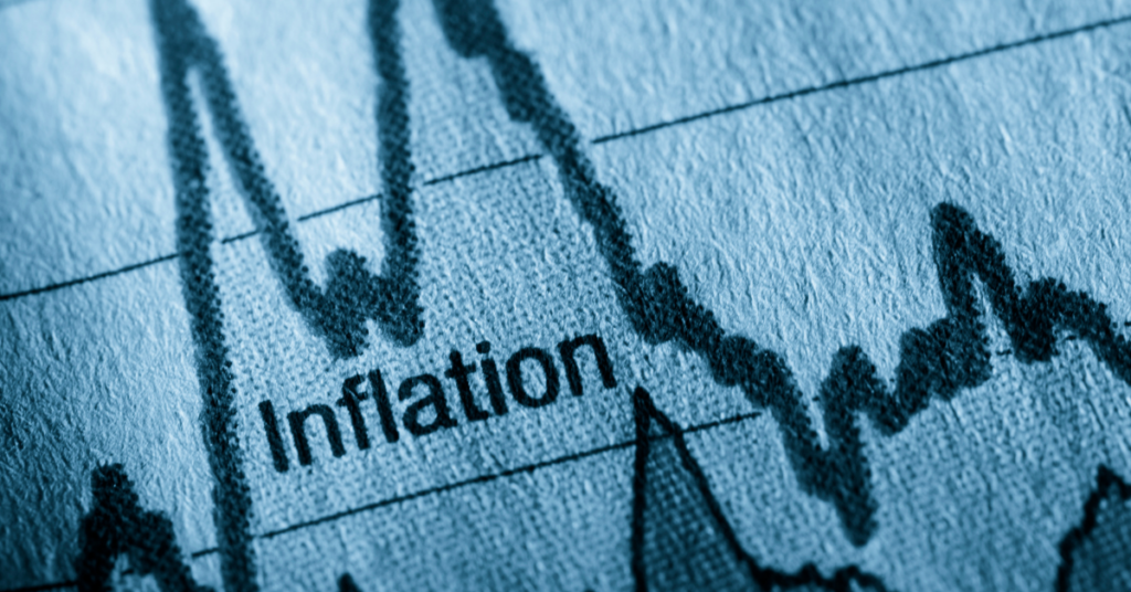 Inflation graph showing higher inflation rate in australian property market
